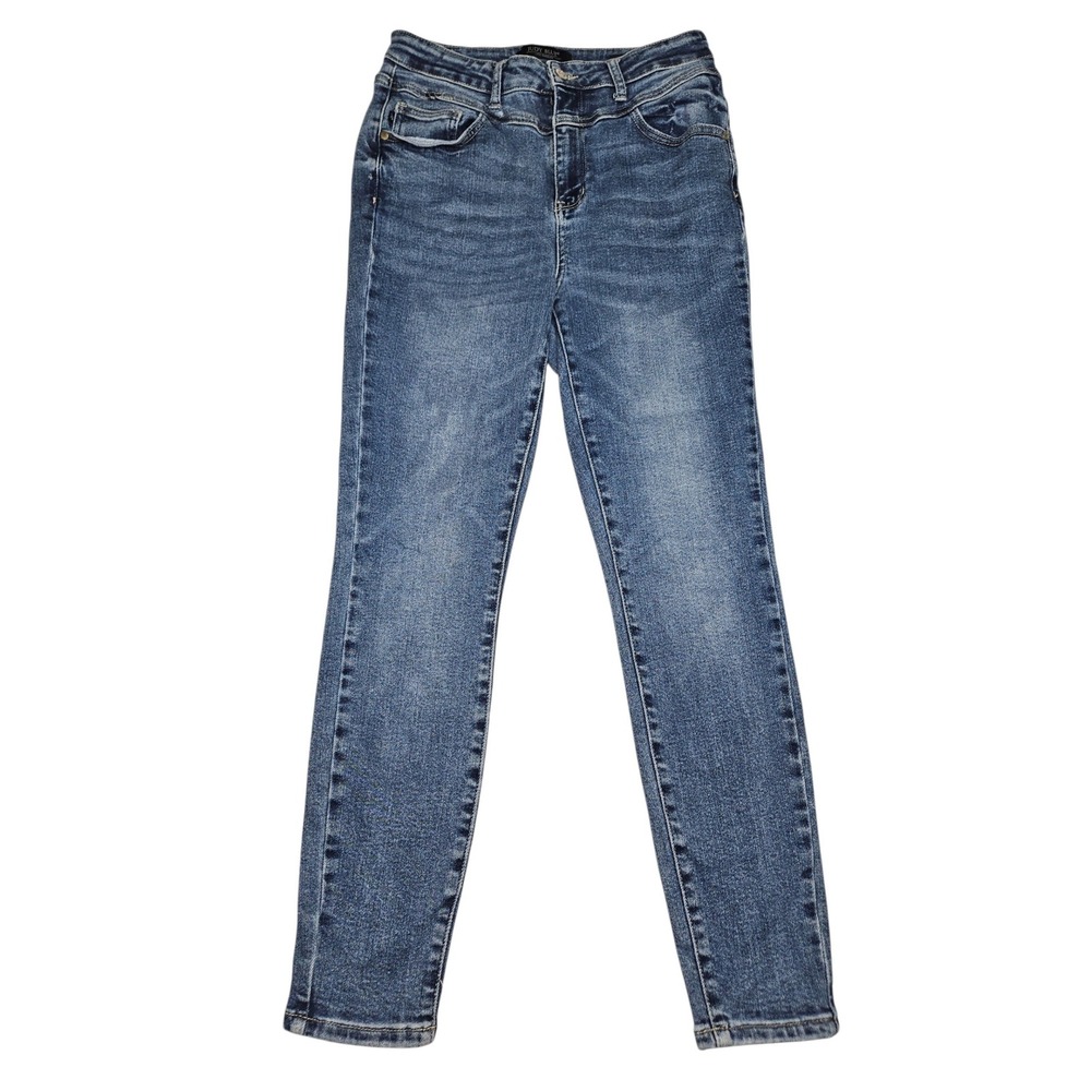 Judy Blue Skinny Fit Jeans Medium Wash Distressed Denim Sz 9/29
